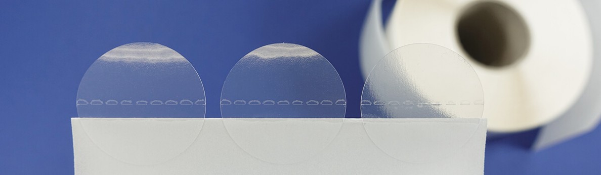 Verschlussetiketten Rund mit Perforation Etiketten mit Perforation